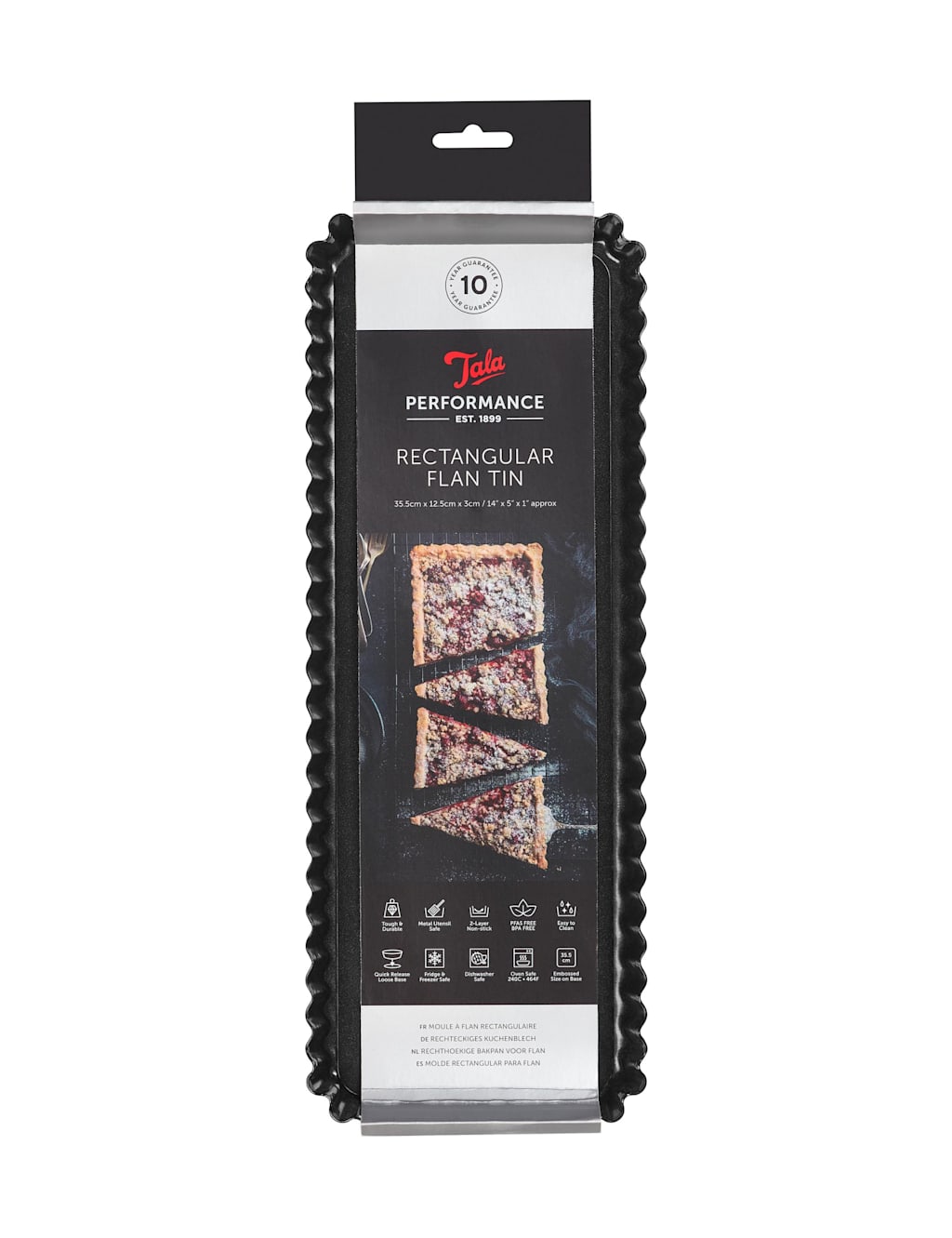 Tala Aluminium 35cm Loose Base Non-Stick Flan Tin - Black - Available at M&S