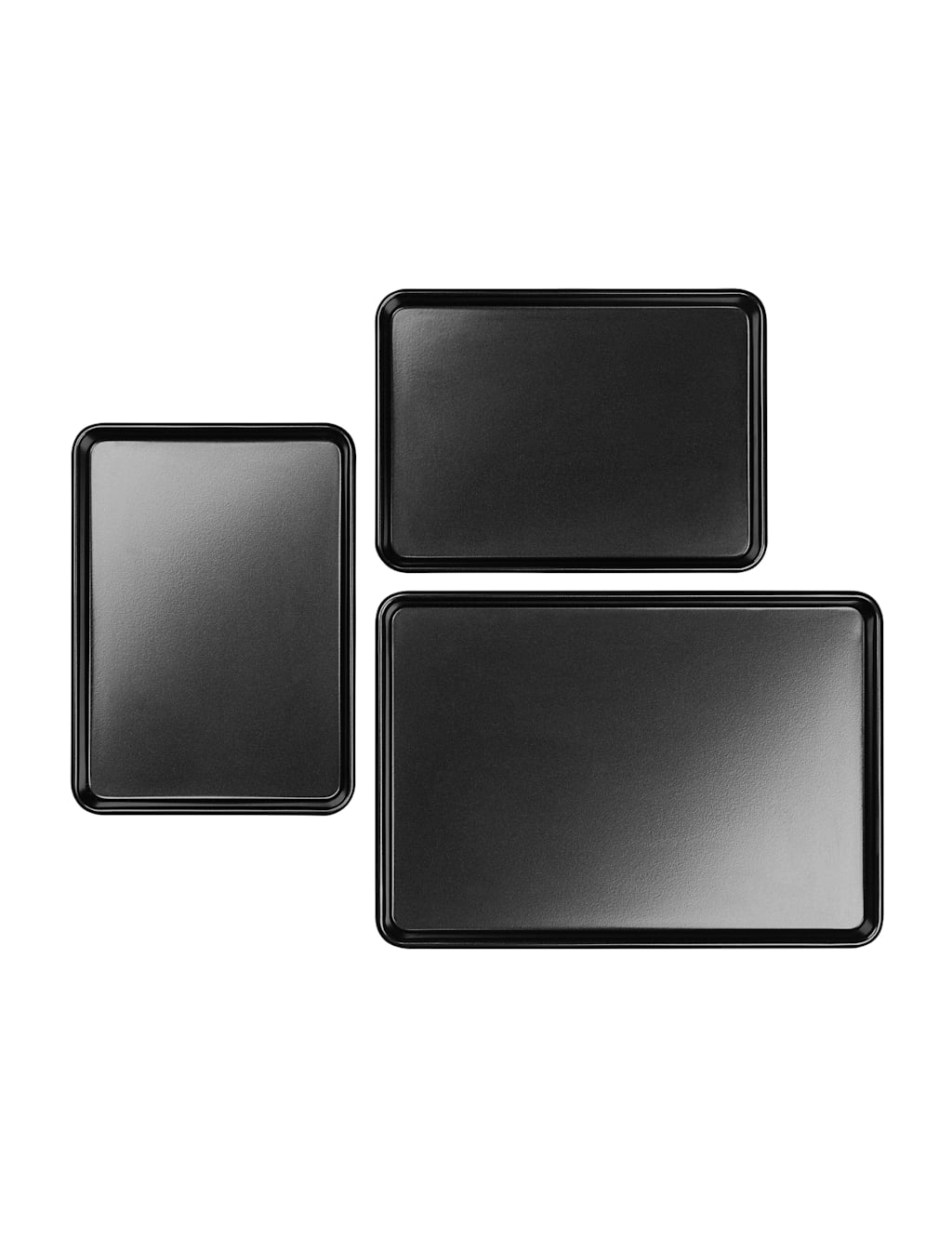 Tala 3 Piece Carbon Steel Baking Tray Set - Black - Available at M&S