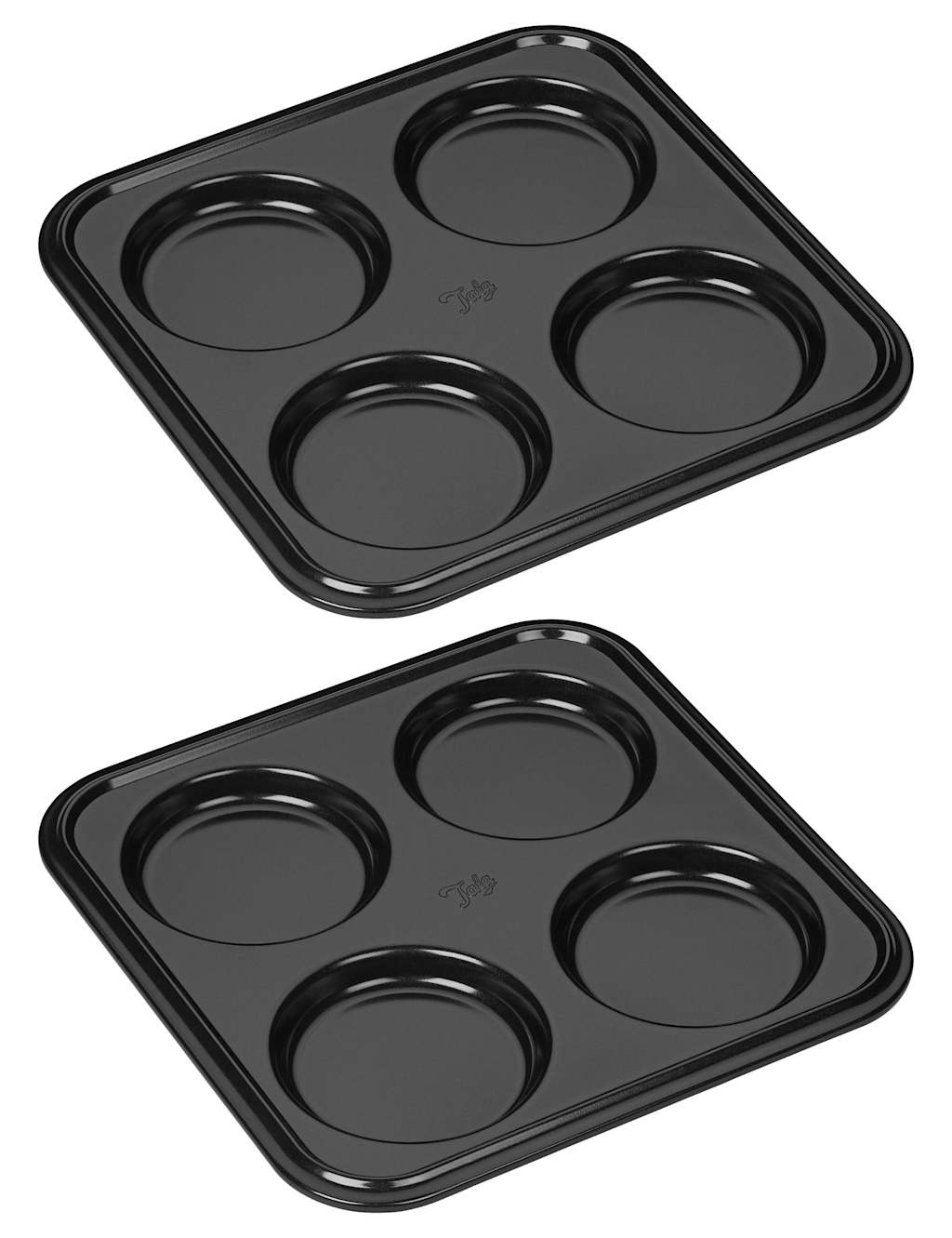 Tala 2 Piece Carbon Steel Yorkshire Pudding Trays - Black - Available at M&S