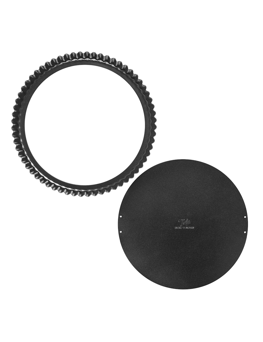 Tala 28cm Carbon Steel Fluted Tart Tin - Black - Available at M&S