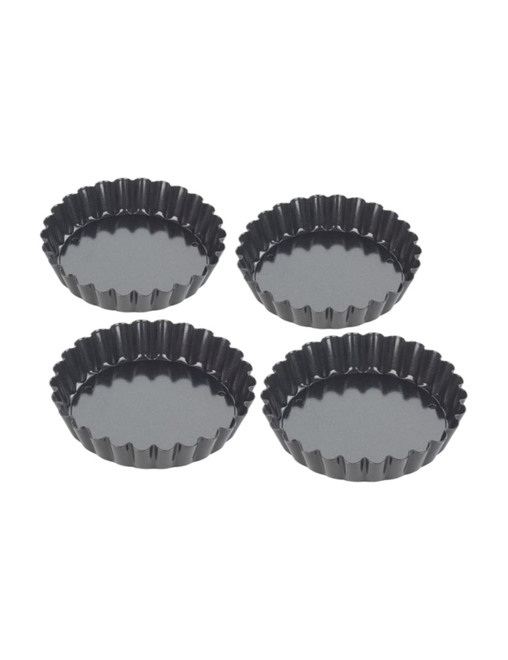 Tala Set of 4 Performance 10cm Non-Stick Tartlet Tins - Black - Available at M&S