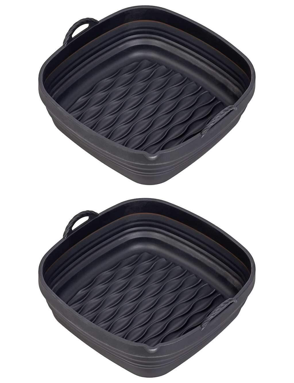 Tala Set of 2 Square Silicone 21cm Air Fryer Liners - Black - Available at M&S