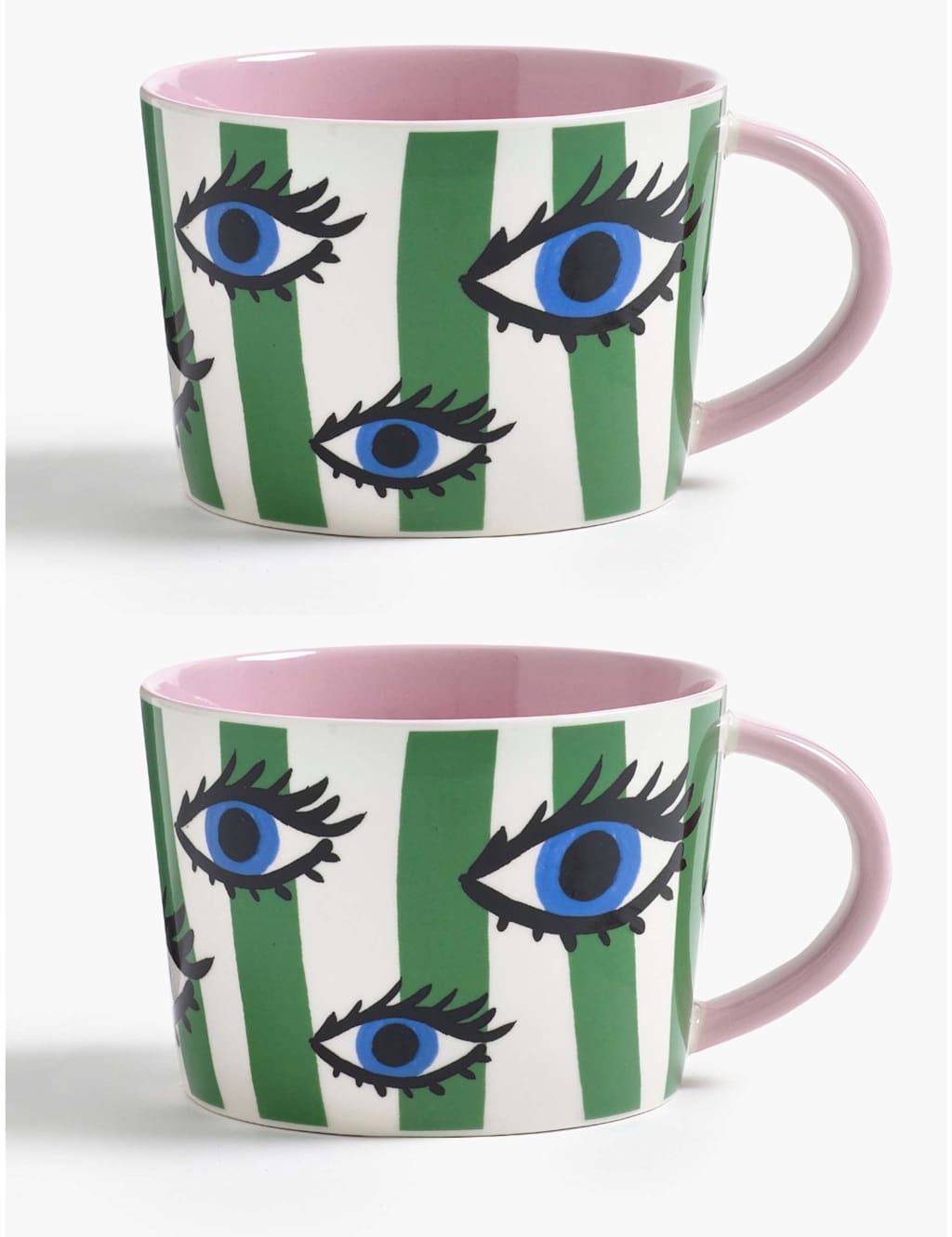 Eleanor Bowmer Set of 2 Electric Coast Eye Mugs - Multi - Available at M&S