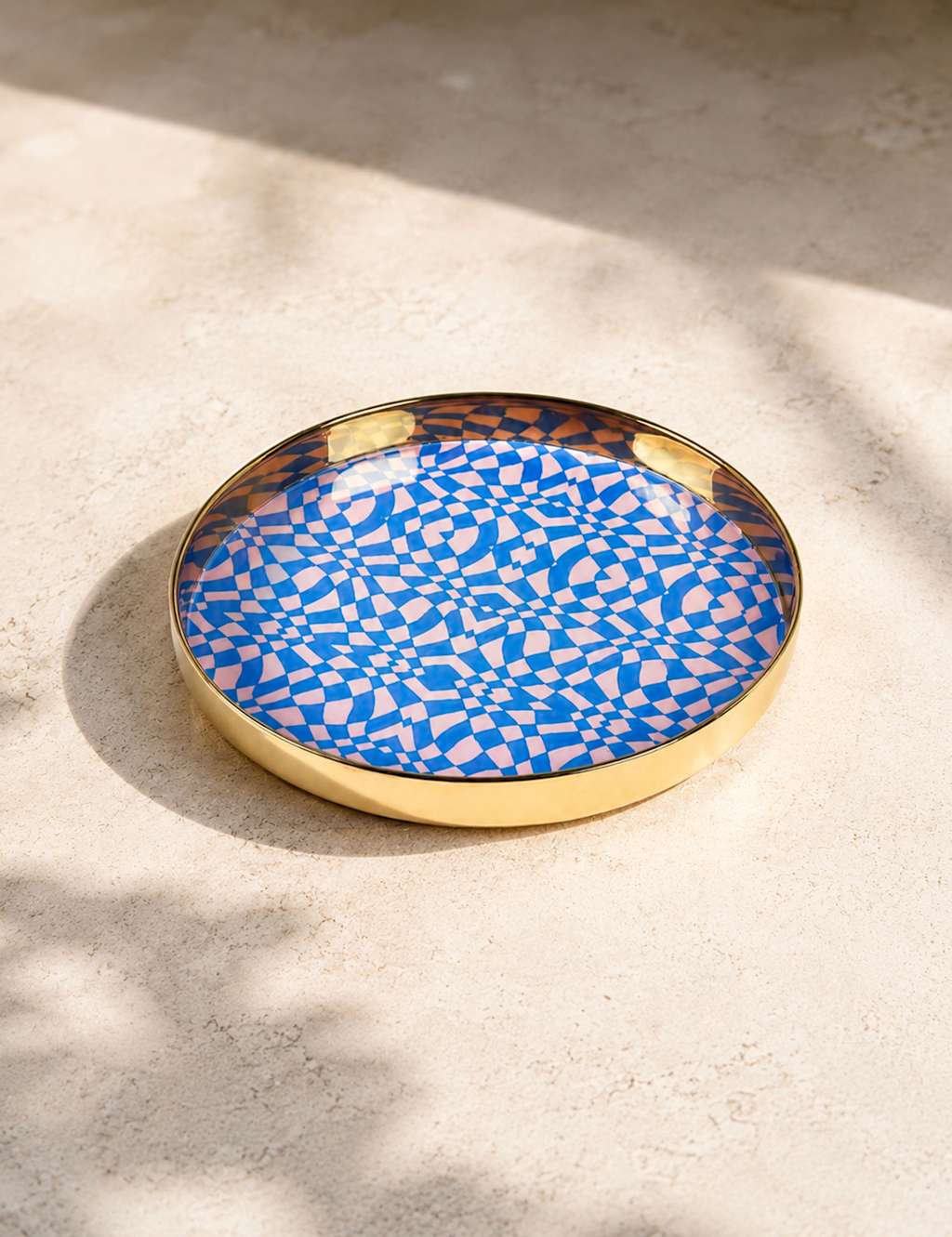 Image of ELEANOR BOWMER Electric Coast Checkerboard Tray&hellip;