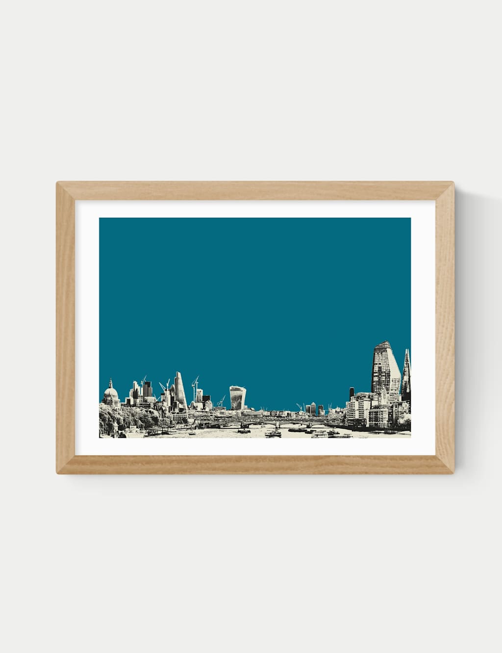 East End Prints North & South Framed Art Print - A1 - Natural - Available at M&S