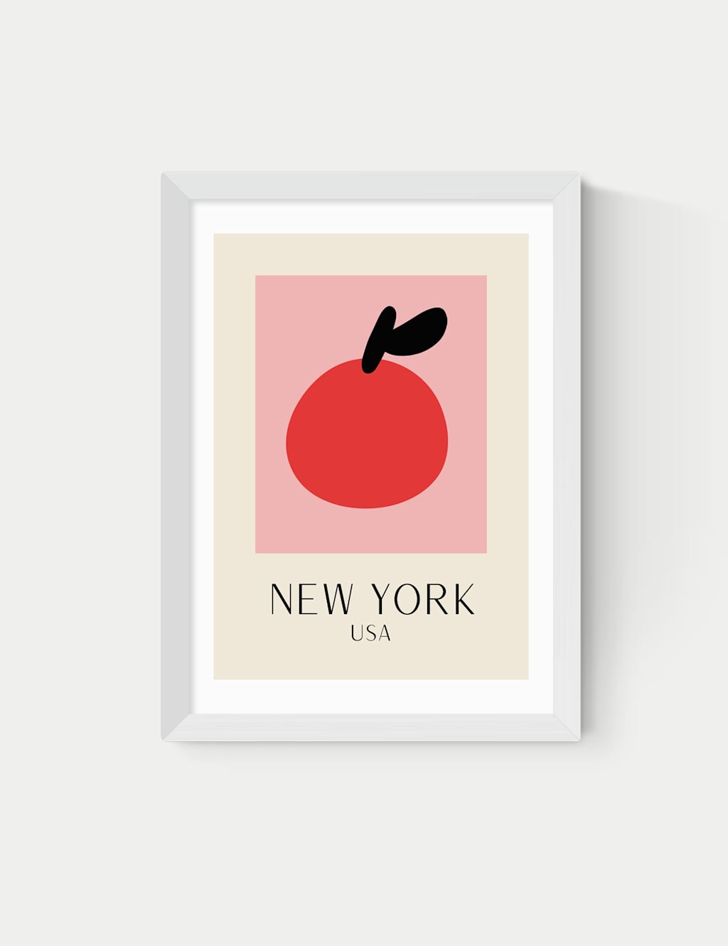 East End Prints New York Framed Art Print - A3 - White - Available at M&S