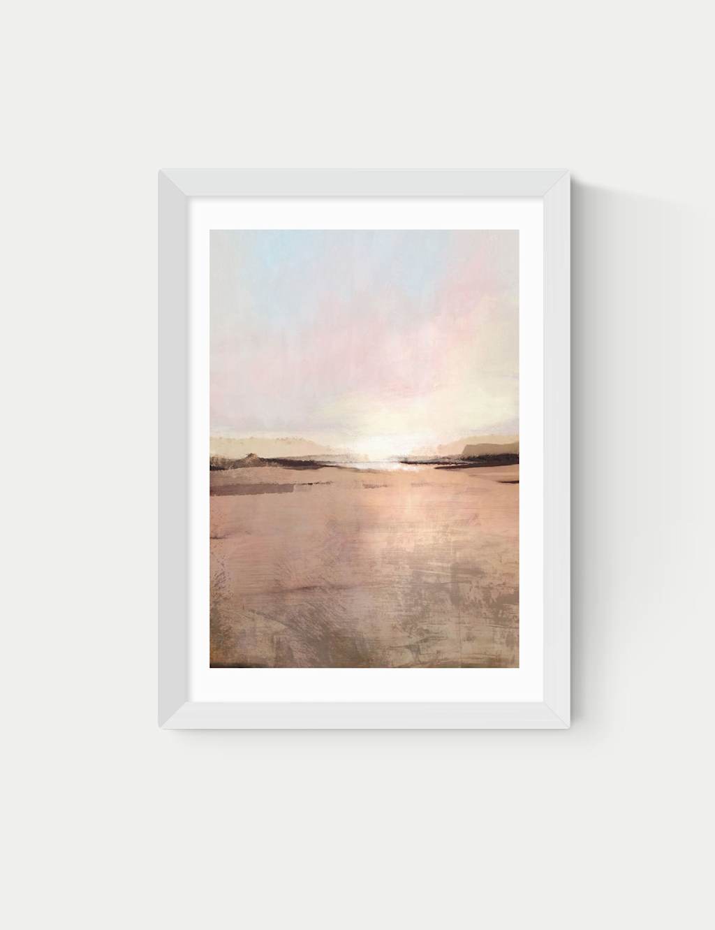 East End Prints New Dawn Framed Art Print - A3 - White - Available at M&S