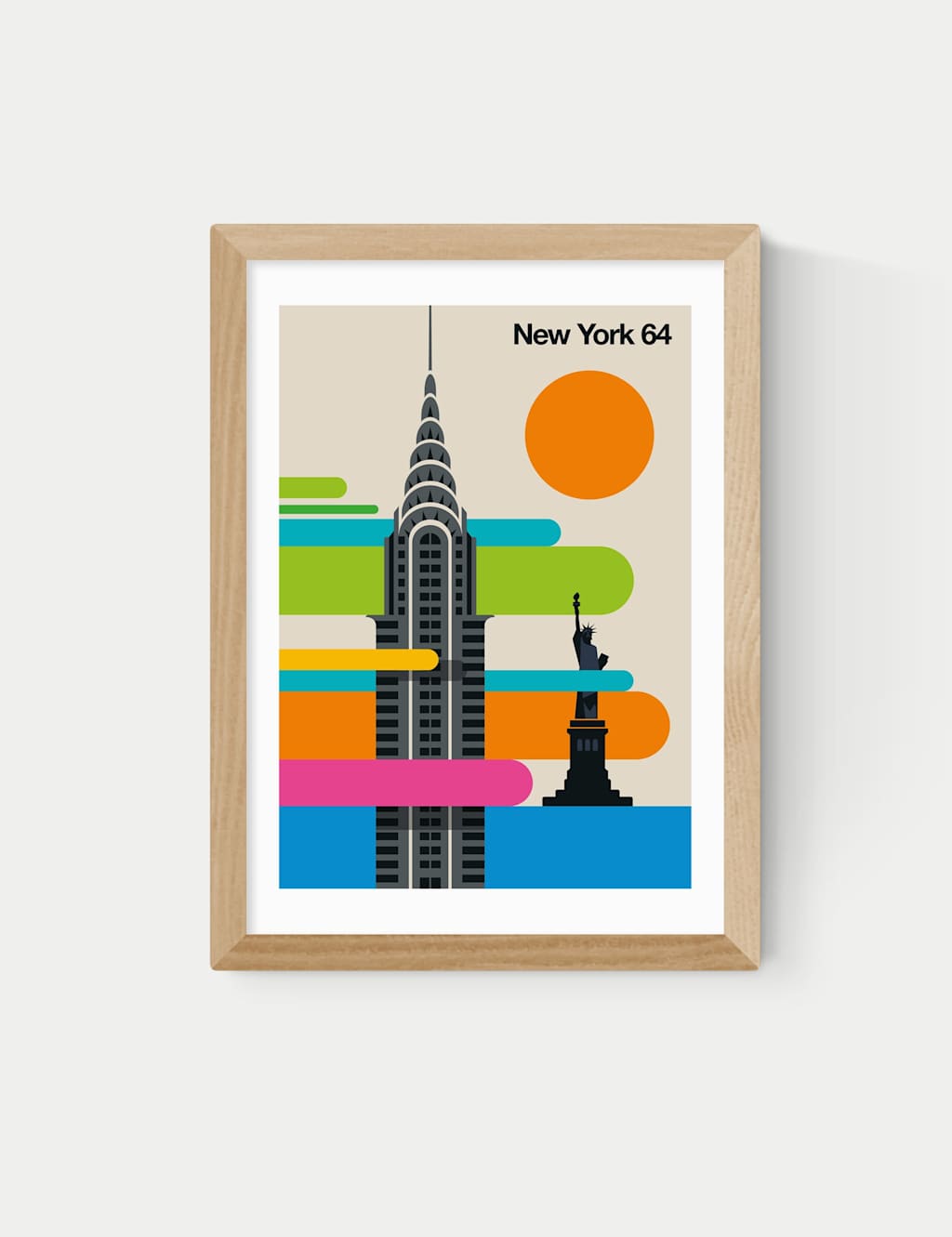 East End Prints New York 64 Framed Art - A1 - Natural - Available at M&S