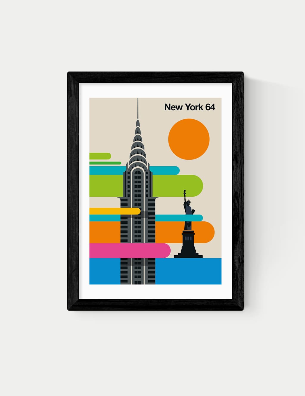 East End Prints New York 64 Framed Art - A2 - Black - Available at M&S