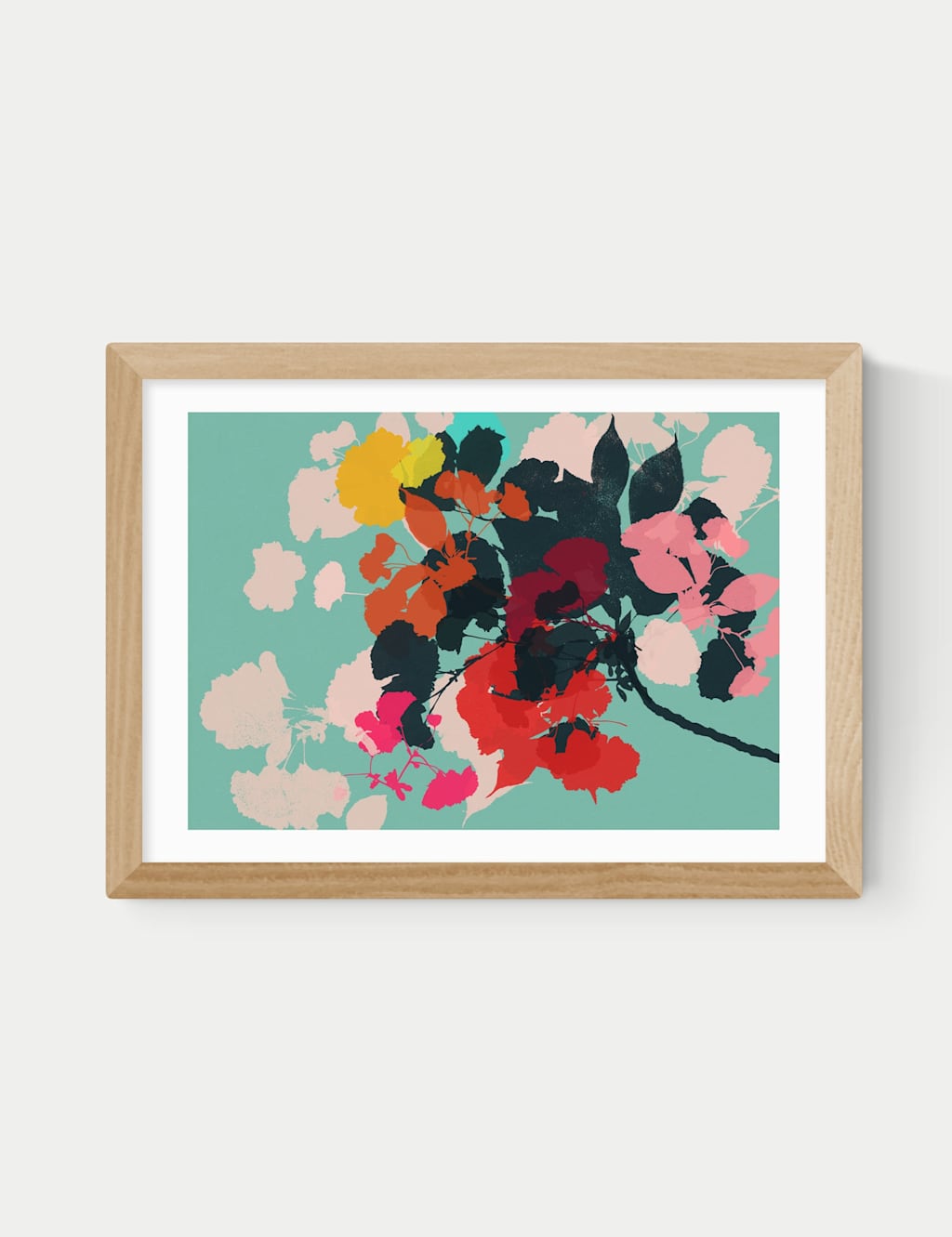 East End Prints Cherry Blossoms Framed Art - A2 - Natural - Available at M&S