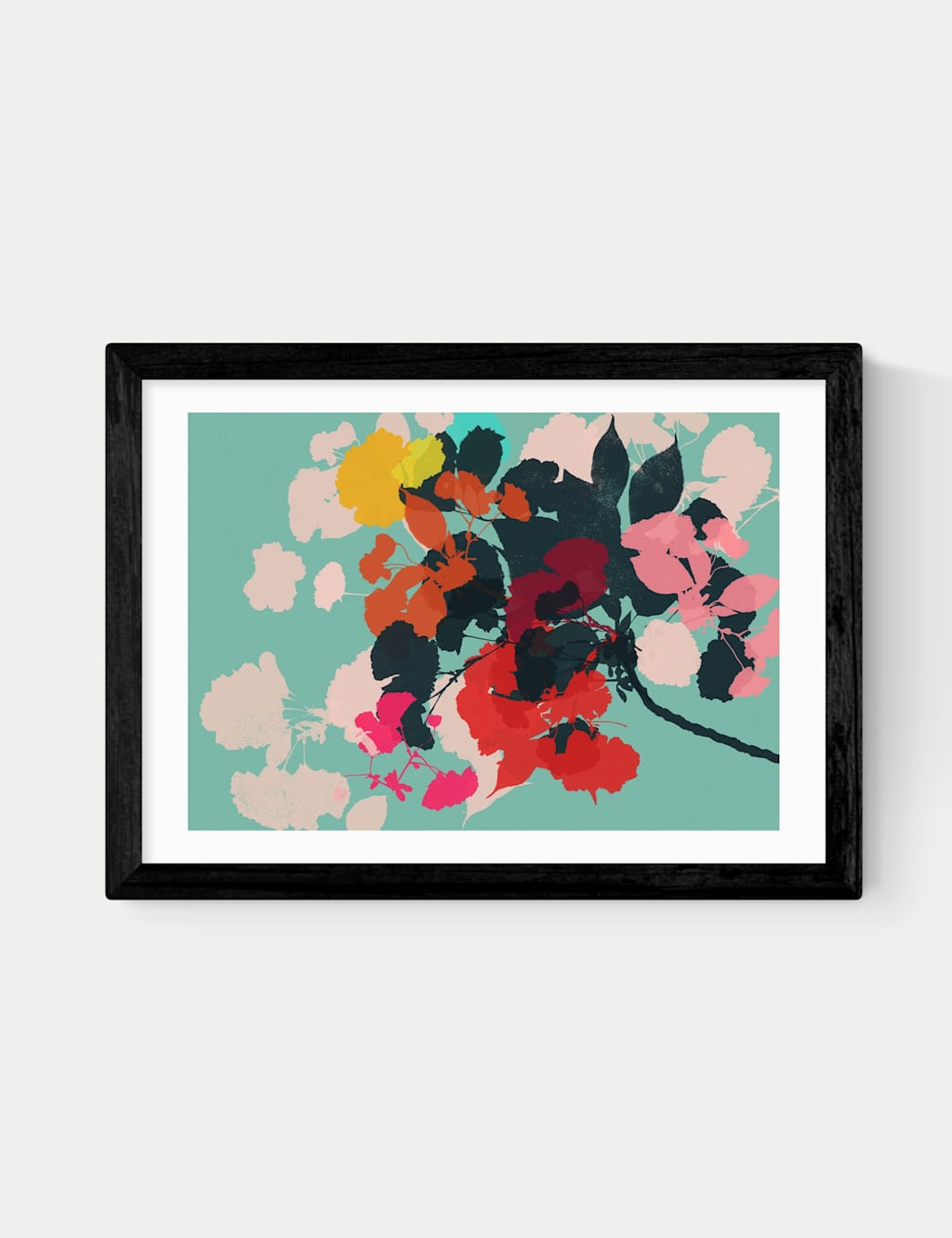 East End Prints Cherry Blossoms Framed Art - A3 - Black - Available at M&S