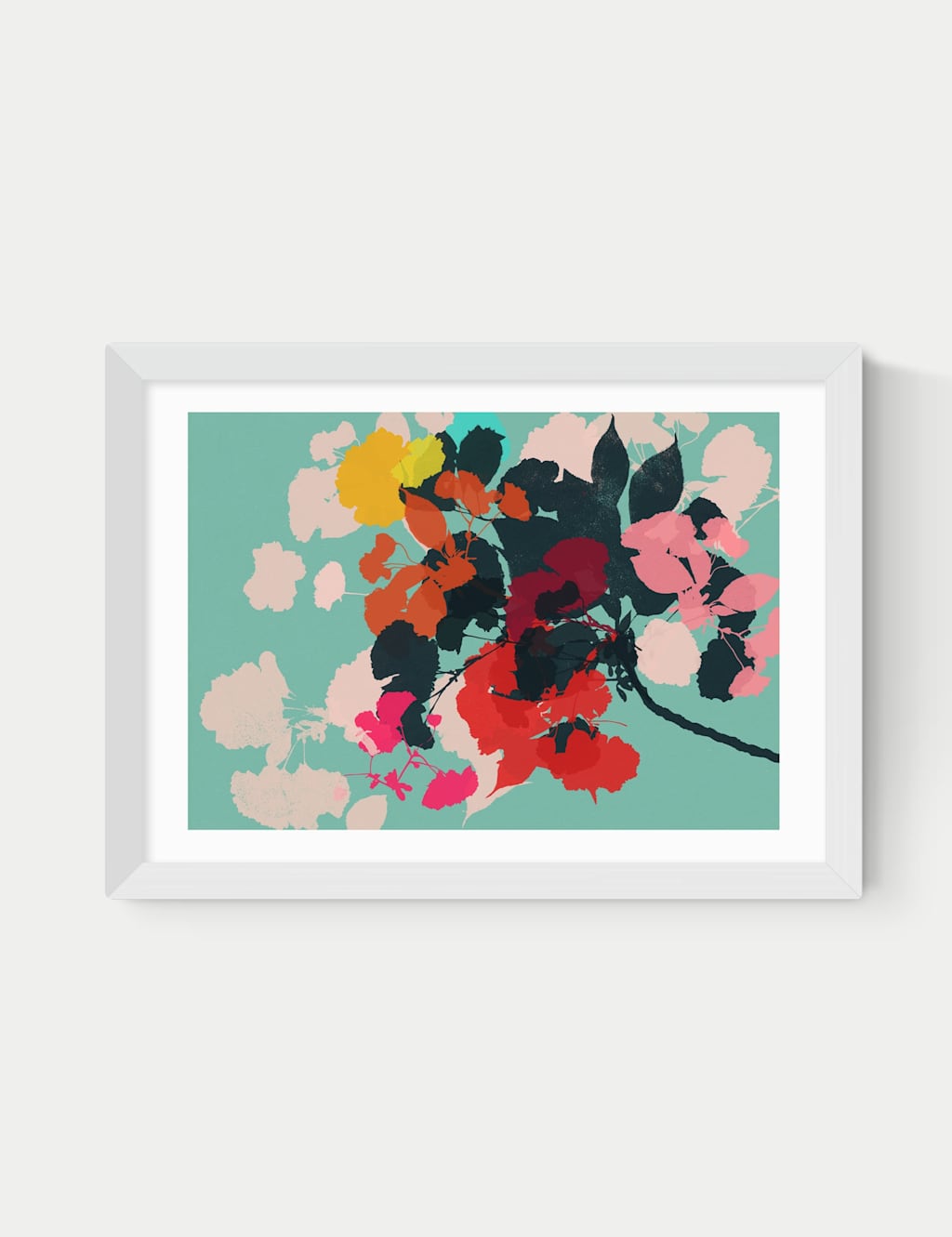 East End Prints Cherry Blossoms Framed Art - A1 - White - Available at M&S
