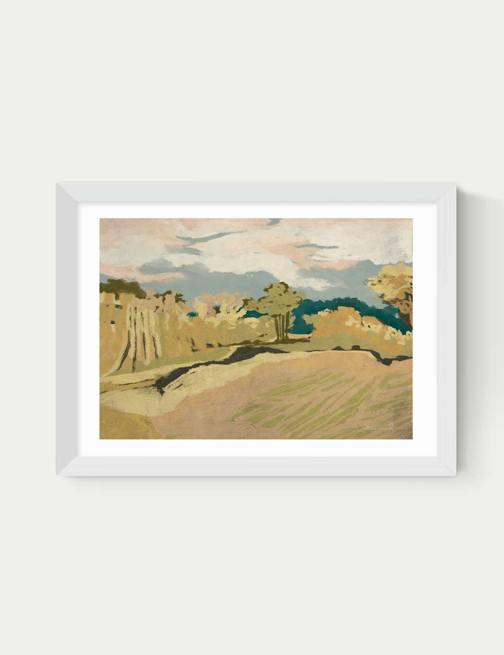 East End Prints Cornwall Light Framed Art Print - A3 - White - Available at M&S