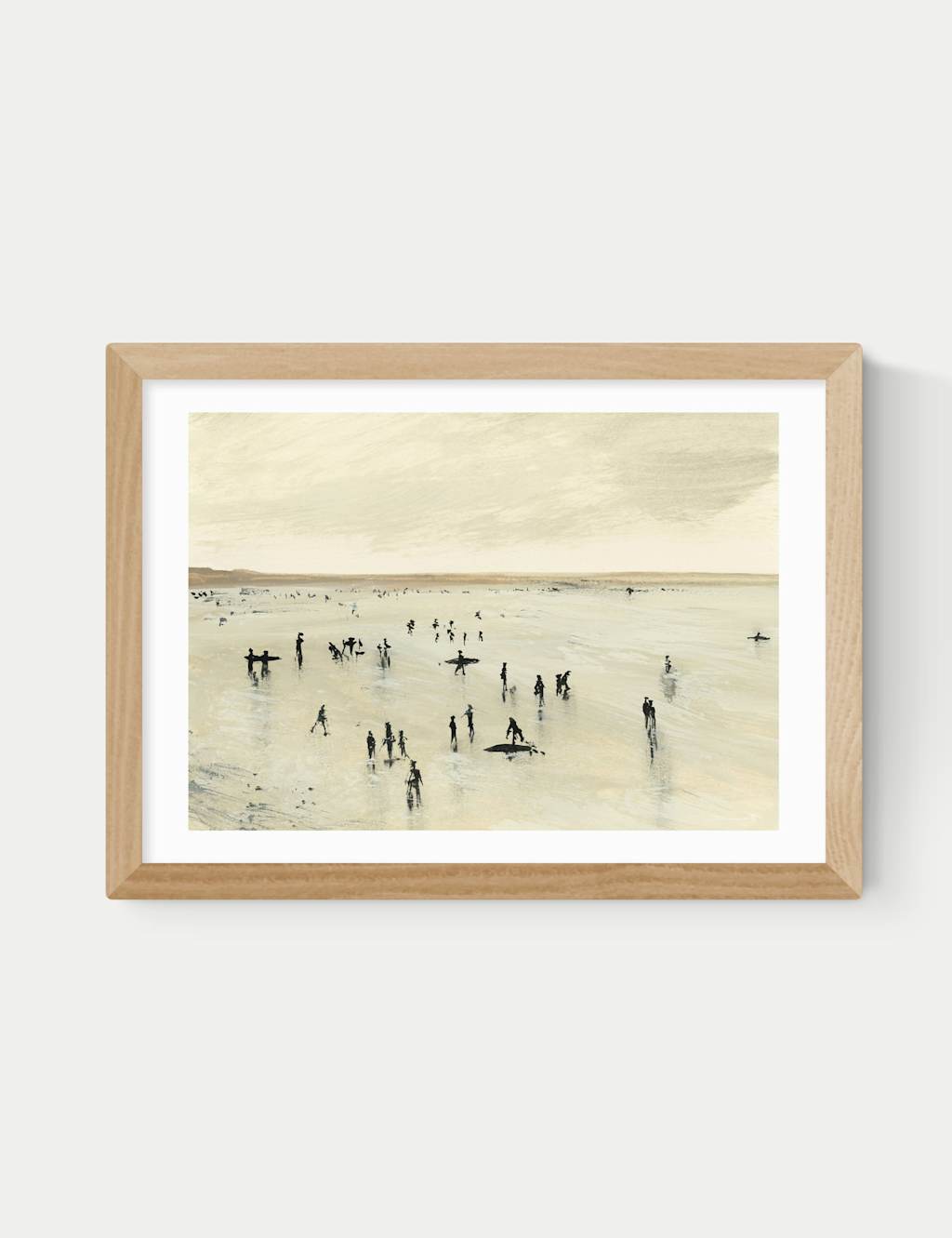 East End Prints Croyde Framed Art Print - A3 - Natural - Available at M&S