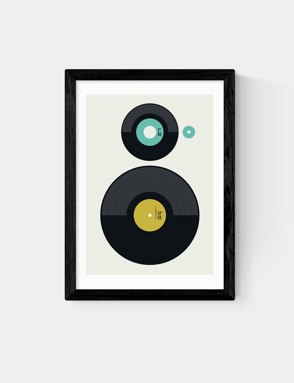 East End Prints LPvsEP Framed Art Print - A1 - Black - Available at M&S