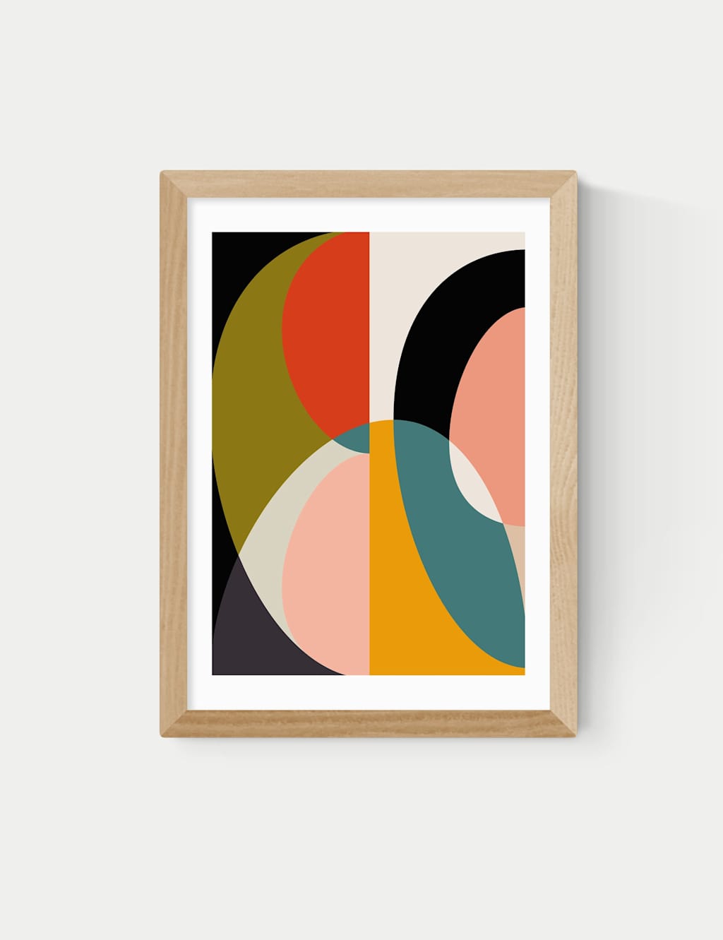 East End Prints Mid Century DIN XI Framed Art Print - A1 - Natural - Available at M&S