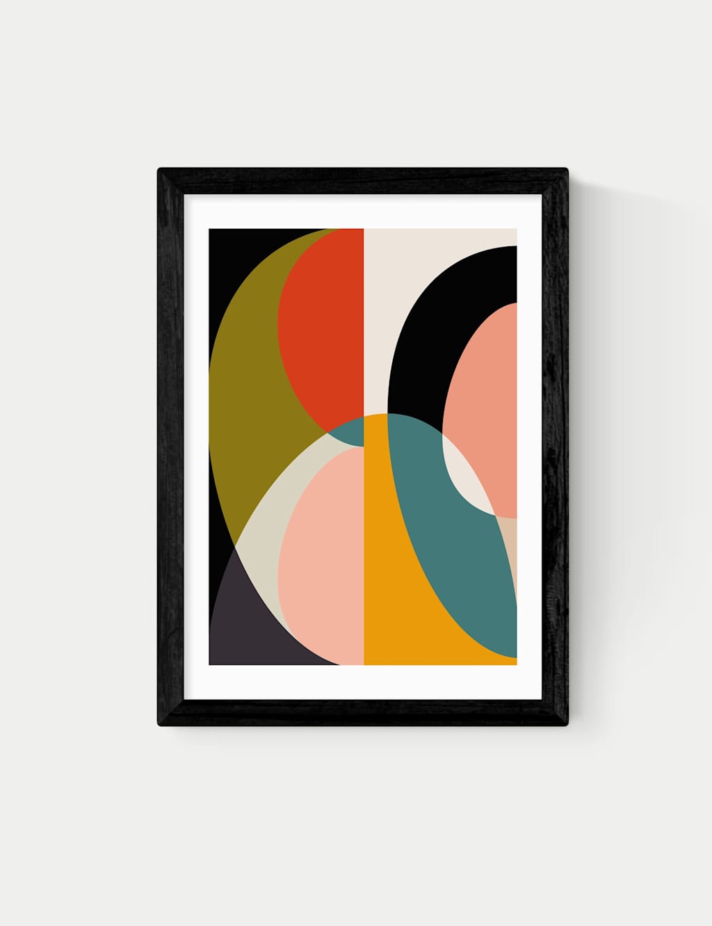 East End Prints Mid Century DIN XI Framed Art Print - A2 - Black - Available at M&S