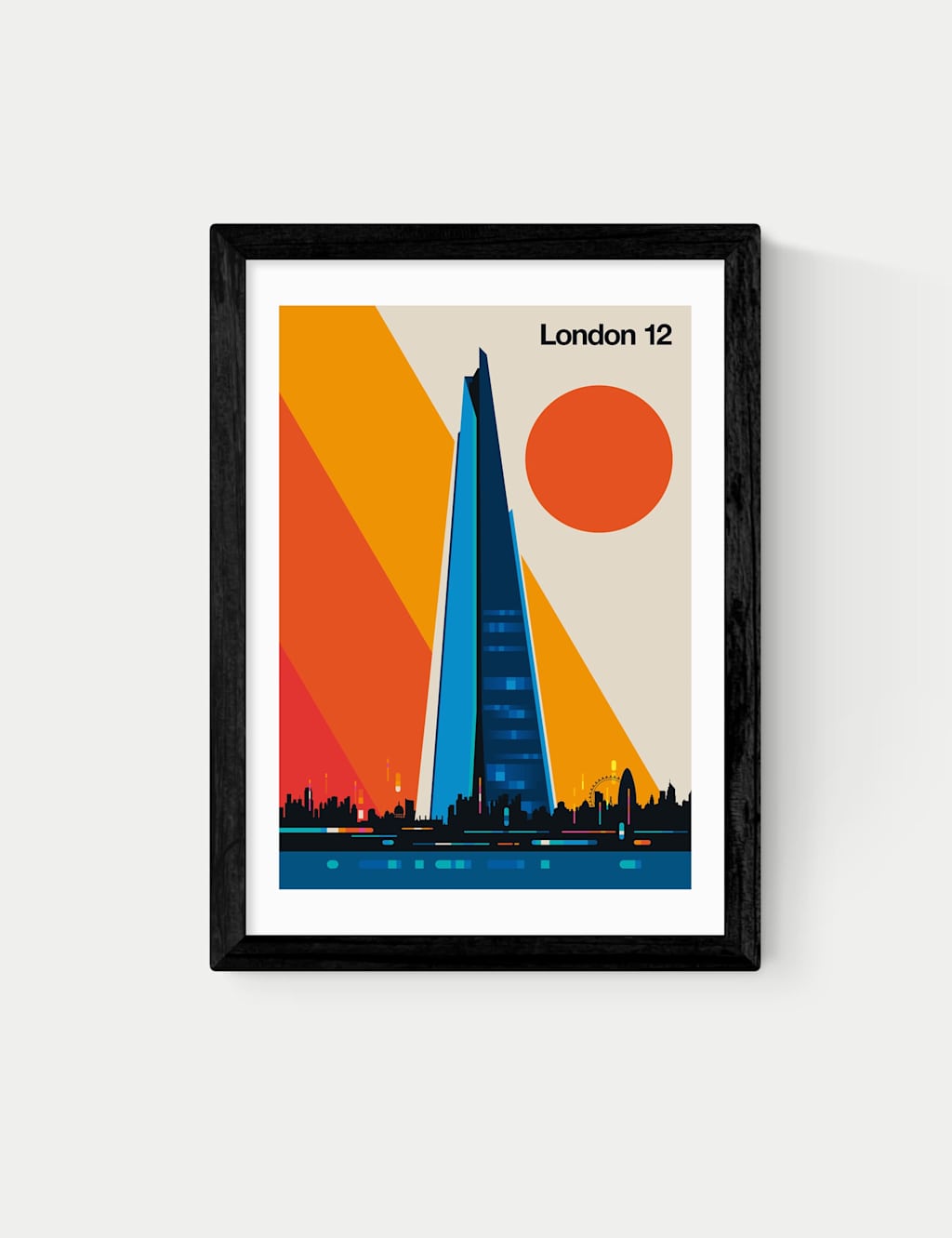 East End Prints London 12 Framed Art Print - A2 - Black - Available at M&S