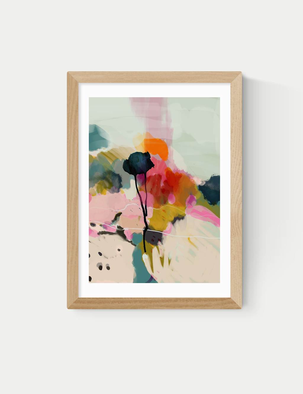 East End Prints Paysage Abstract Framed Art Print - A2 - Natural - Available at M&S