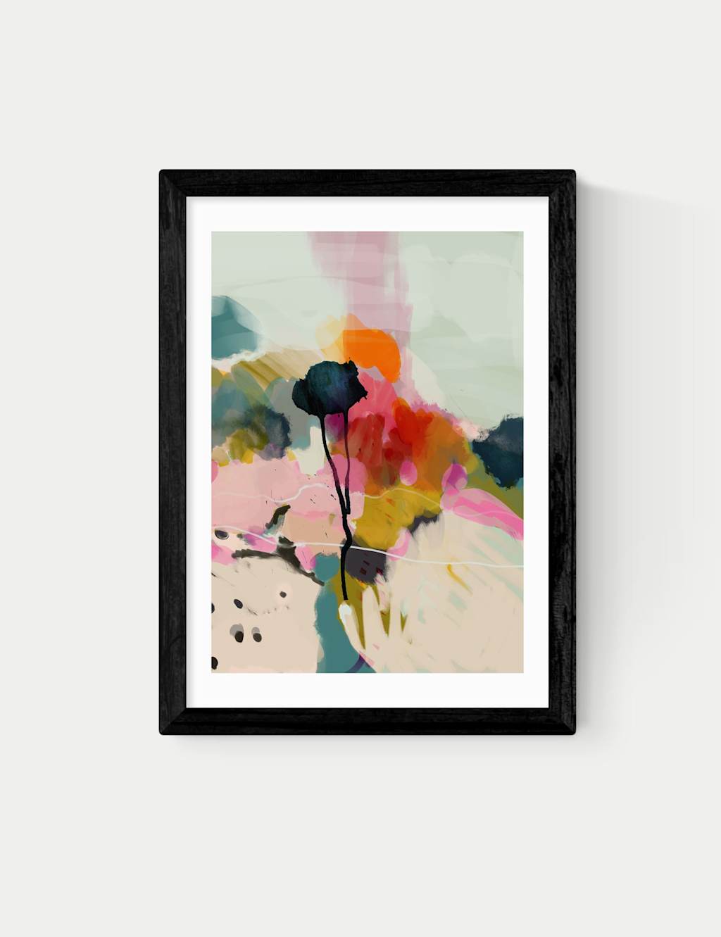 East End Prints Paysage Abstract Framed Art Print - A2 - Black - Available at M&S