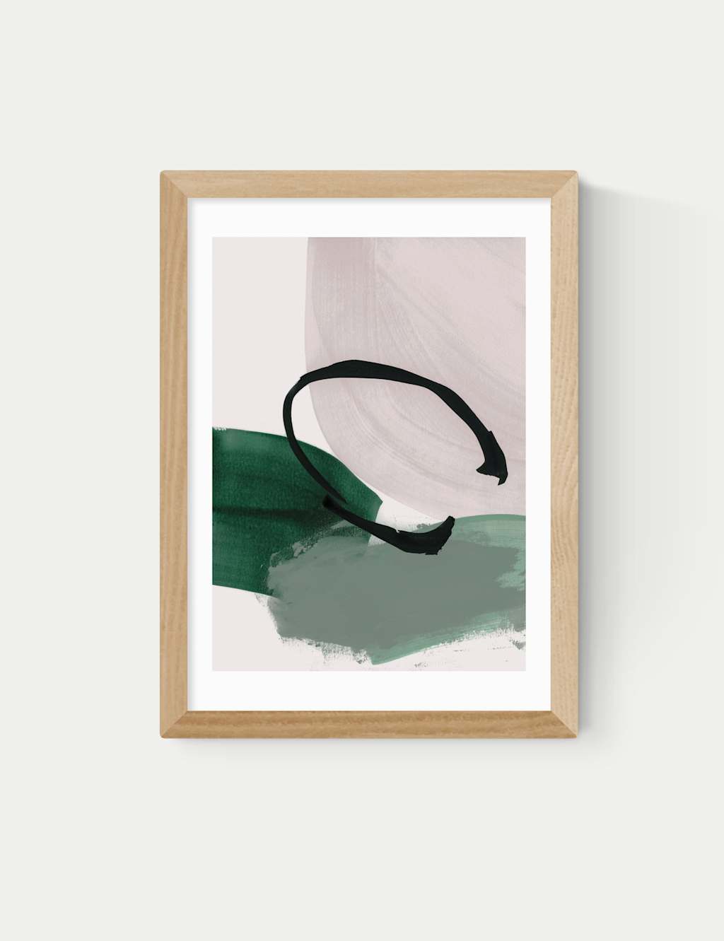 East End Prints Abstract Minimalist Rectangle Framed Art - A1 - Natural - Available at M&S