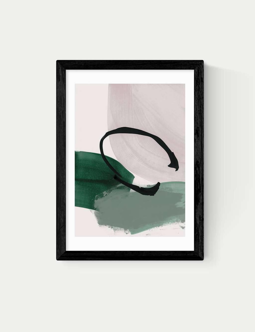 East End Prints Abstract Minimalist Rectangle Framed Art - A1 - Black - Available at M&S