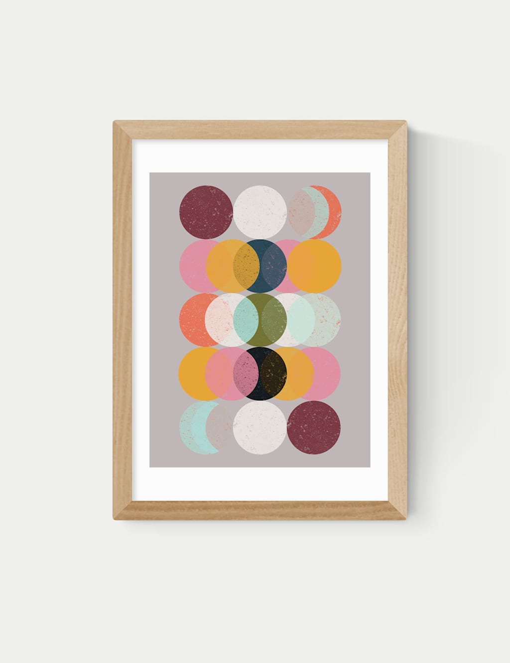 East End Prints Moods and Moons Framed Art Print - A3 - Natural - Available at M&S