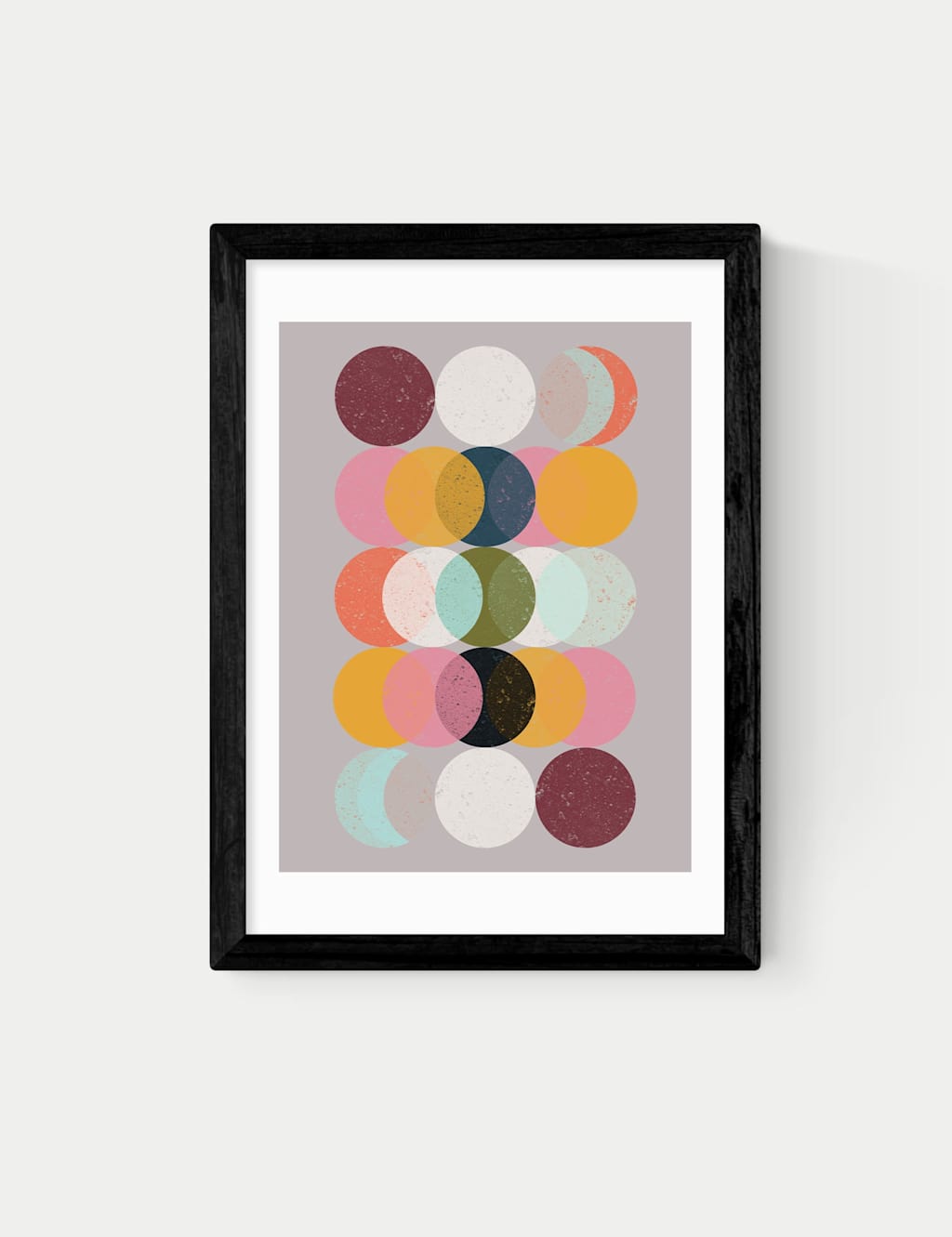 East End Prints Moods and Moons Framed Art Print - A3 - Black - Available at M&S