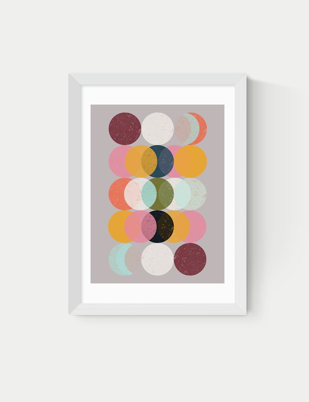East End Prints Moods and Moons Framed Art Print - A2 - White - Available at M&S