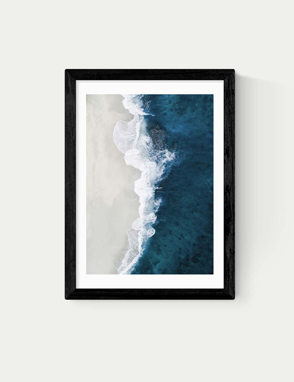 East End Prints Ocean Aerial Framed Art Print - A3 - Black - Available at M&S