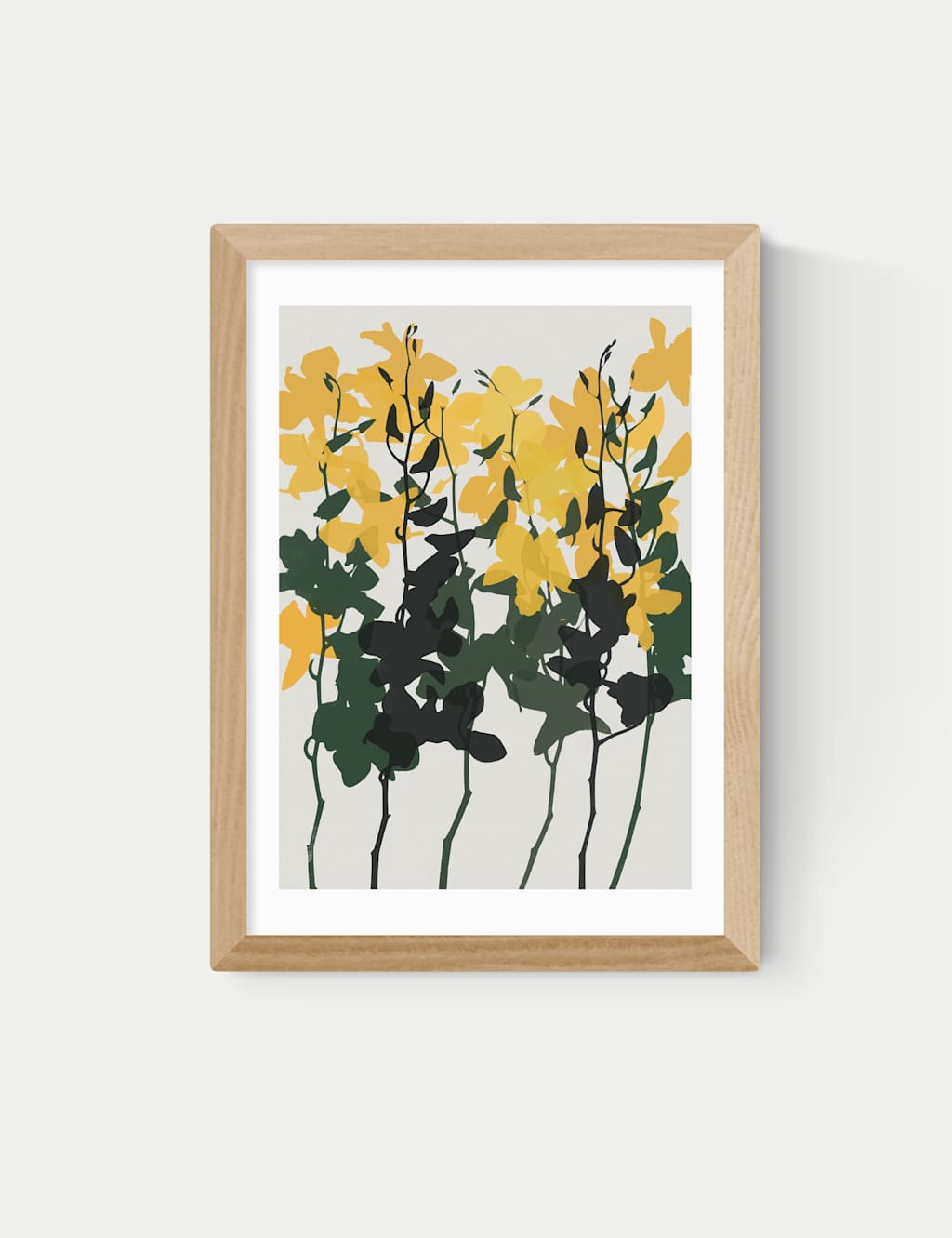 East End Prints Orchids 7 Framed Art Print - A2 - Natural - Available at M&S