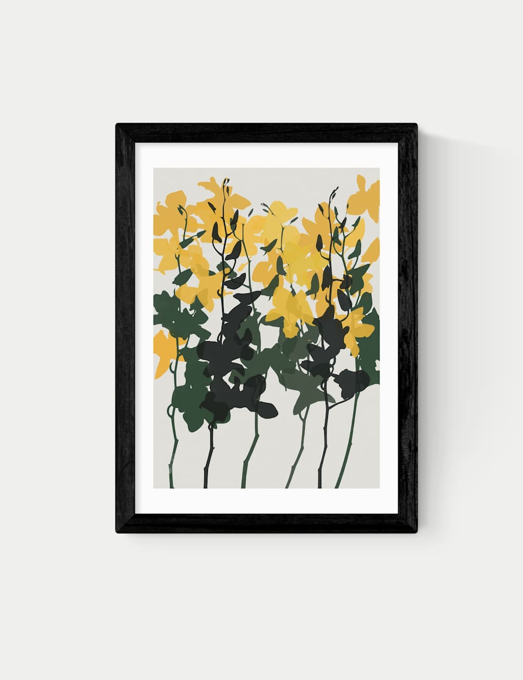 East End Prints Orchids 7 Framed Art Print - A3 - Black - Available at M&S