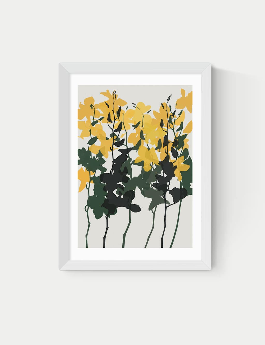 East End Prints Orchids 7 Framed Art Print - A1 - White - Available at M&S