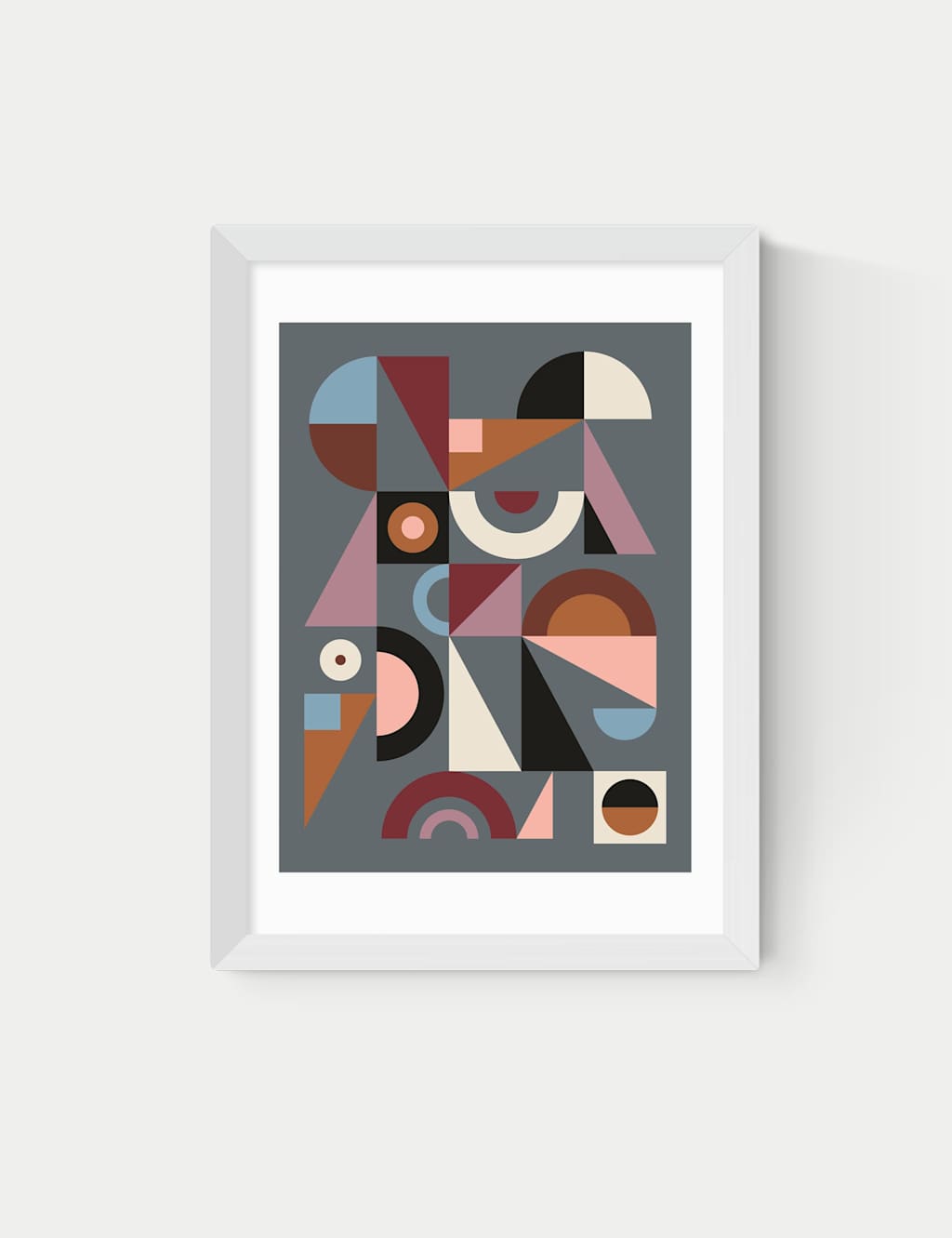 East End Prints Graphic IX Framed Art Print - A2 - White - Available at M&S