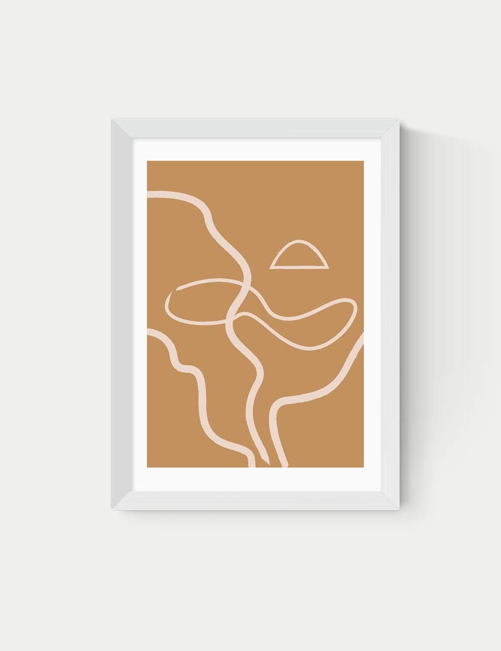 East End Prints The Line Framed Art - A2 - White - Available at M&S