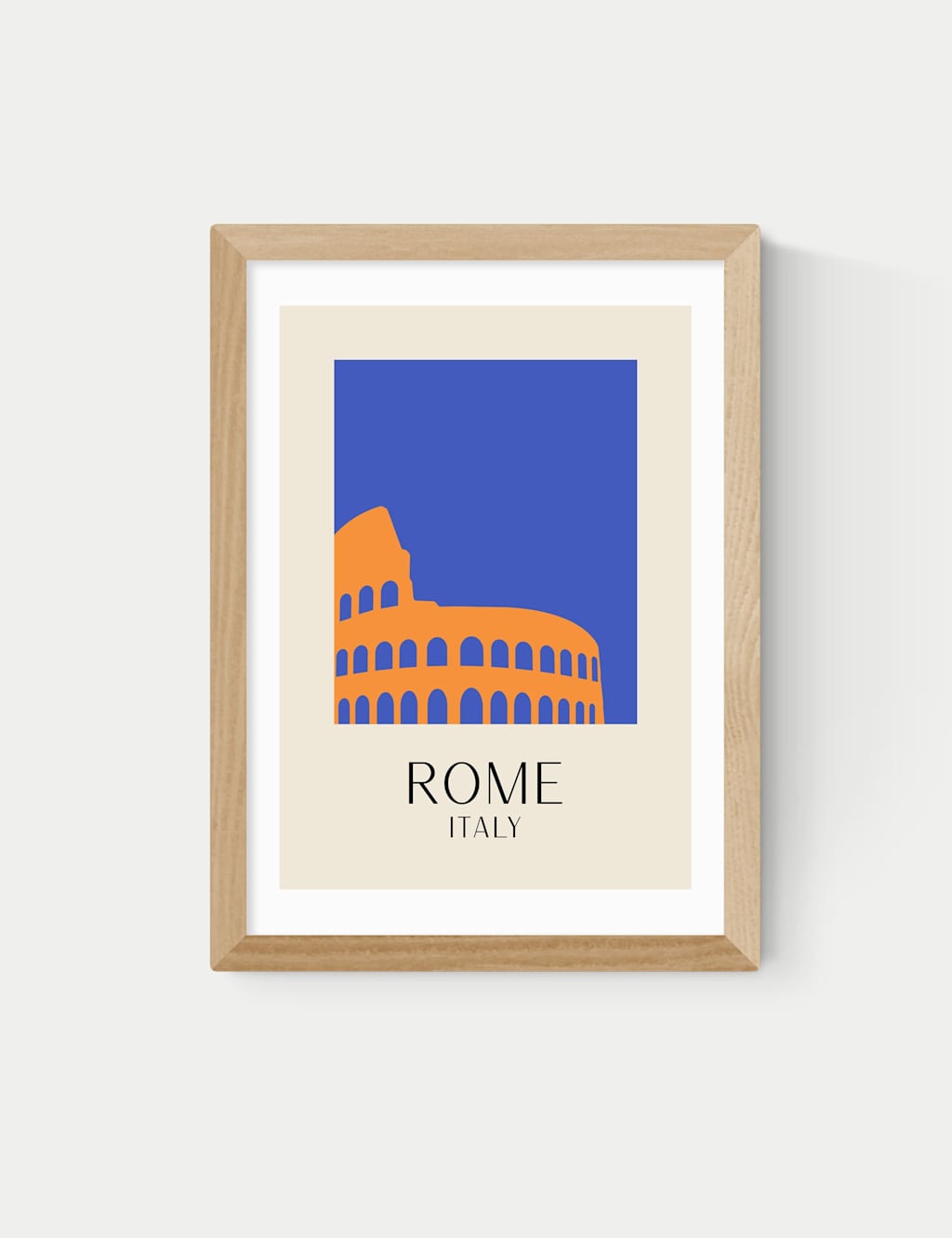 East End Prints Rome by Inoui Framed Art Print - A1 - Natural - Available at M&S