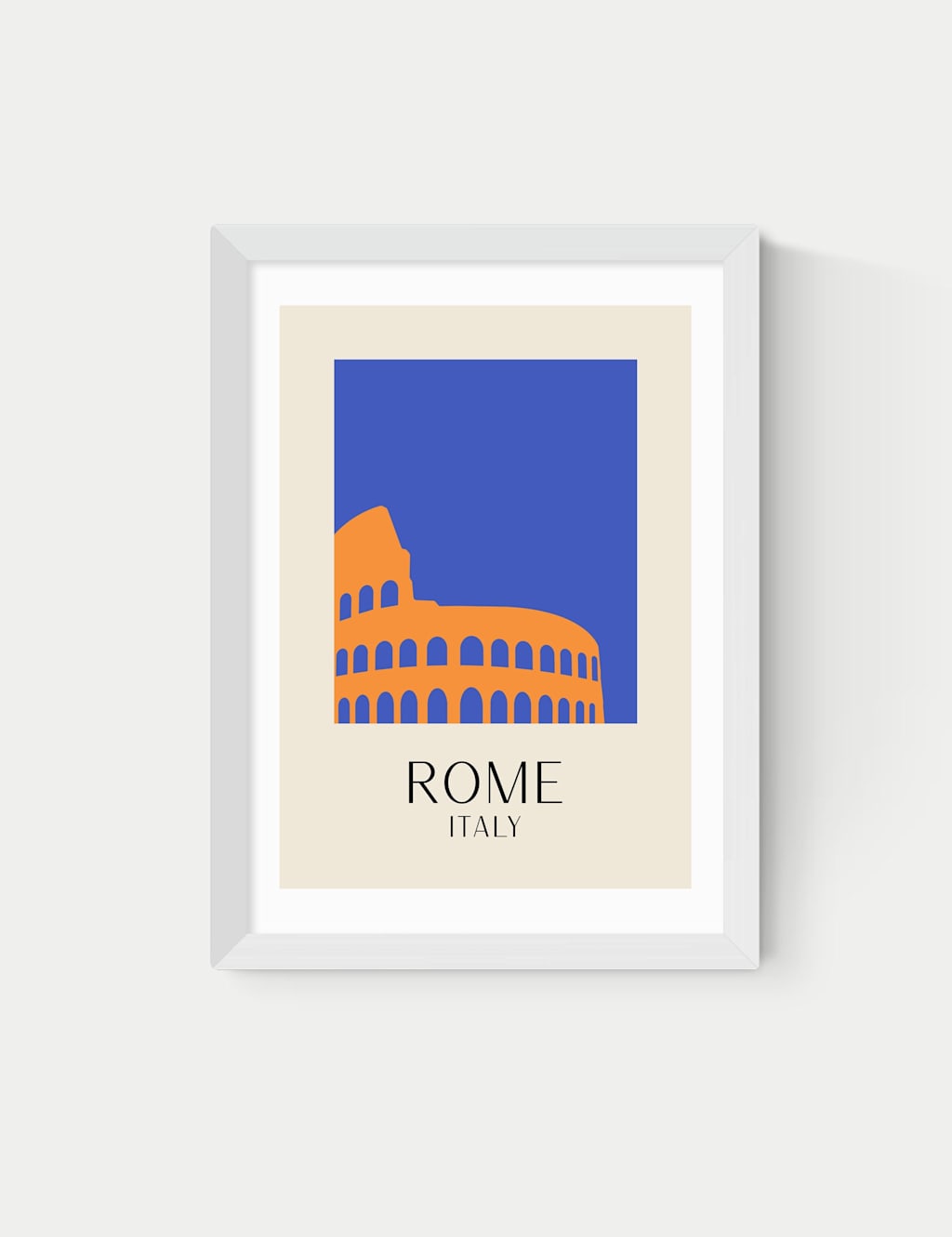 East End Prints Rome by Inoui Framed Art Print - A2 - White - Available at M&S