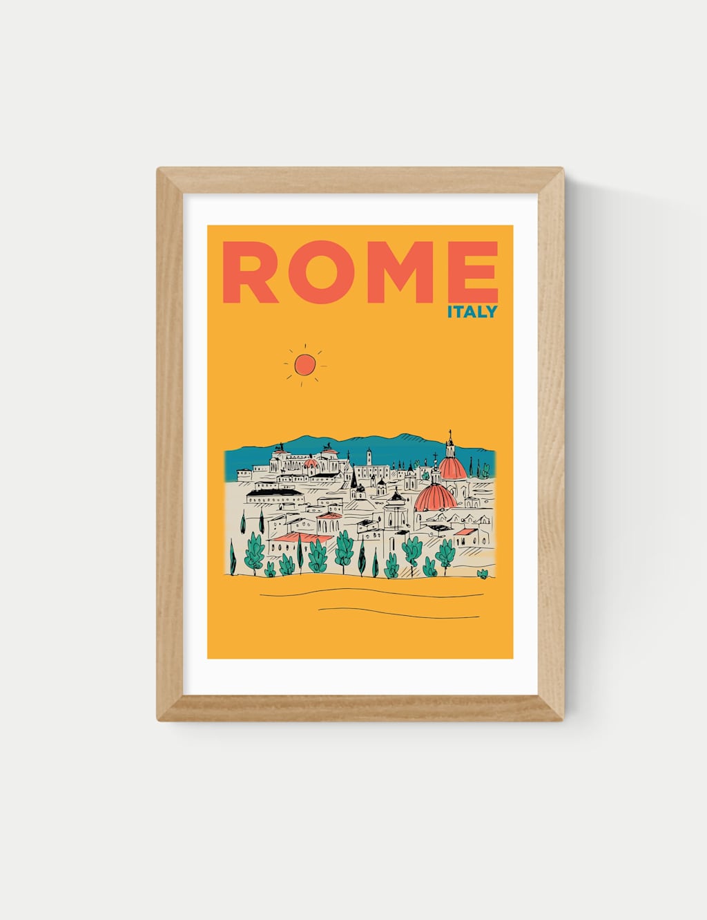 East End Prints Rome Framed Art - A1 - Natural - Available at M&S