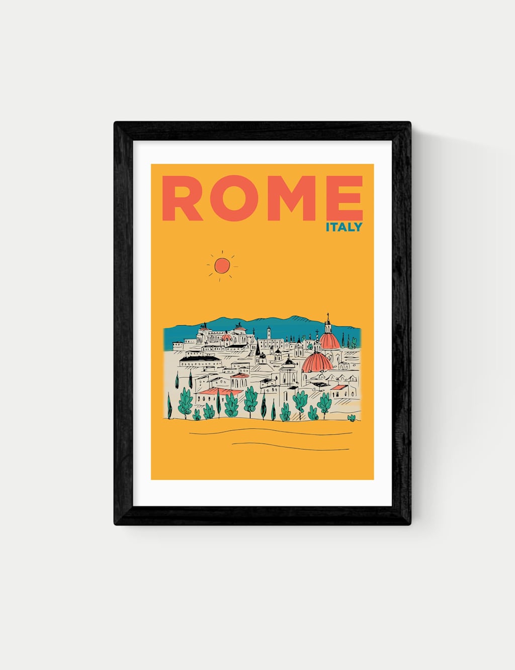 East End Prints Rome Framed Art - A1 - Black - Available at M&S