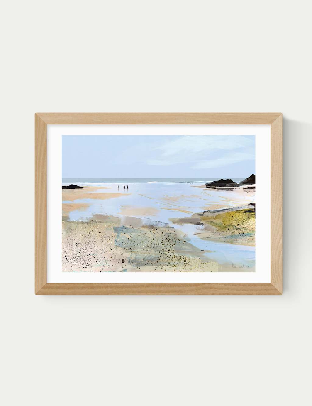 East End Prints Sea View Framed Art Print - A1 - Natural - Available at M&S