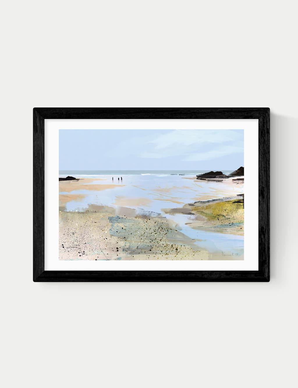 East End Prints Sea View Framed Art Print - A3 - Black - Available at M&S