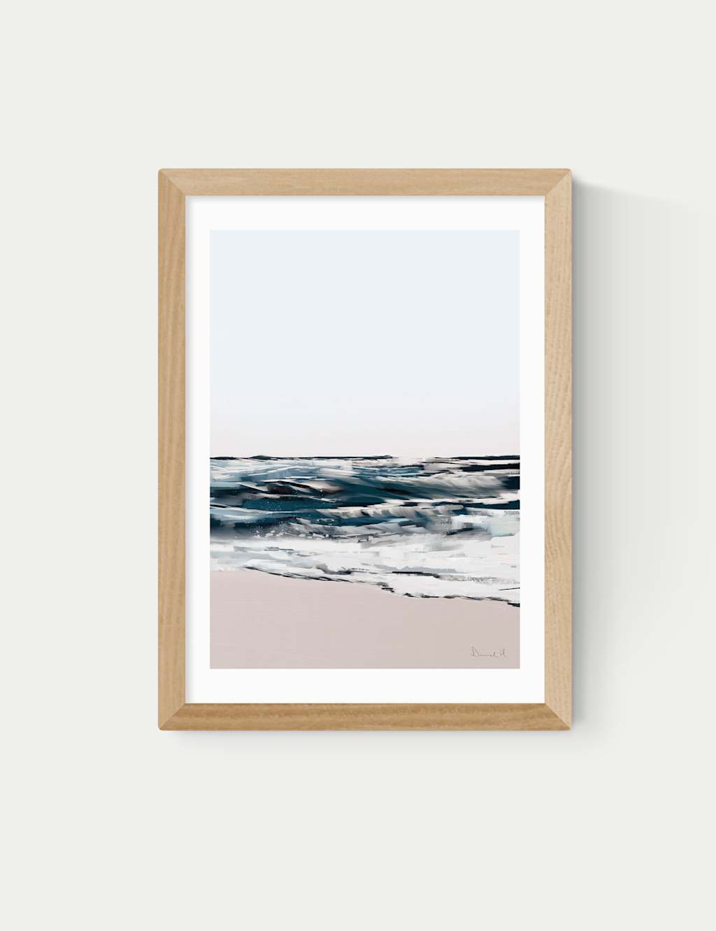 East End Prints Seashore Framed Art Print - A3 - Natural - Available at M&S