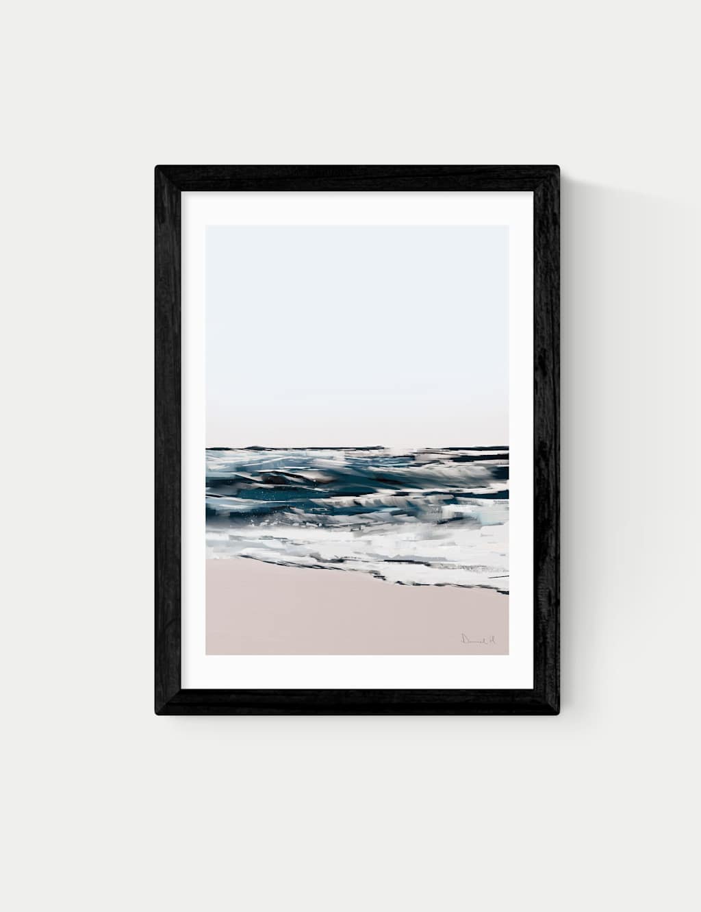 East End Prints Seashore Framed Art Print - A3 - Black - Available at M&S