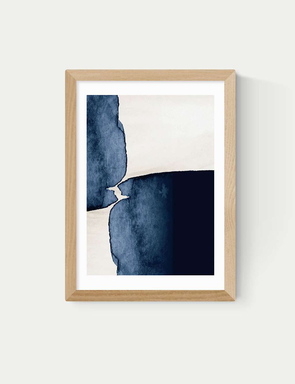 East End Prints Watercolour Abstract Rectangle Framed Art - A1 - Natural - Available at M&S