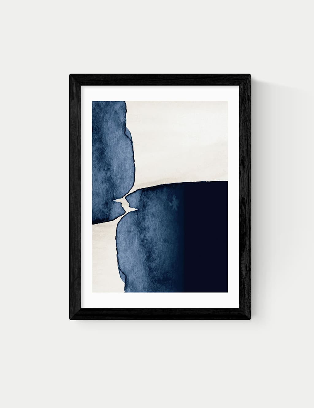 East End Prints Watercolour Abstract Rectangle Framed Art - A1 - Black - Available at M&S