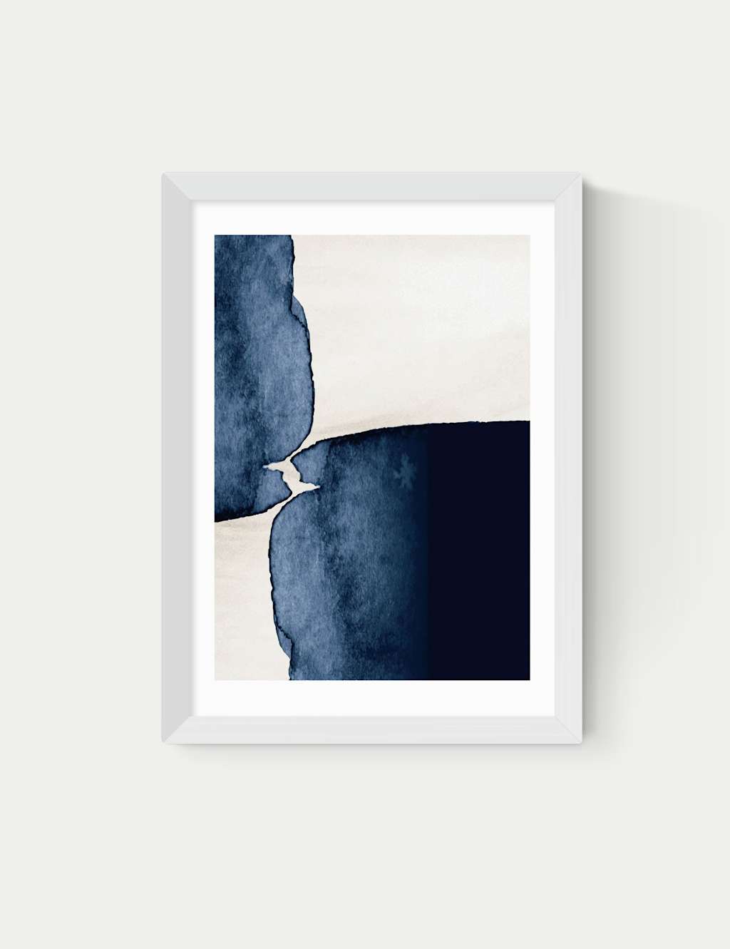 East End Prints Watercolour Abstract Rectangle Framed Art - A1 - White - Available at M&S