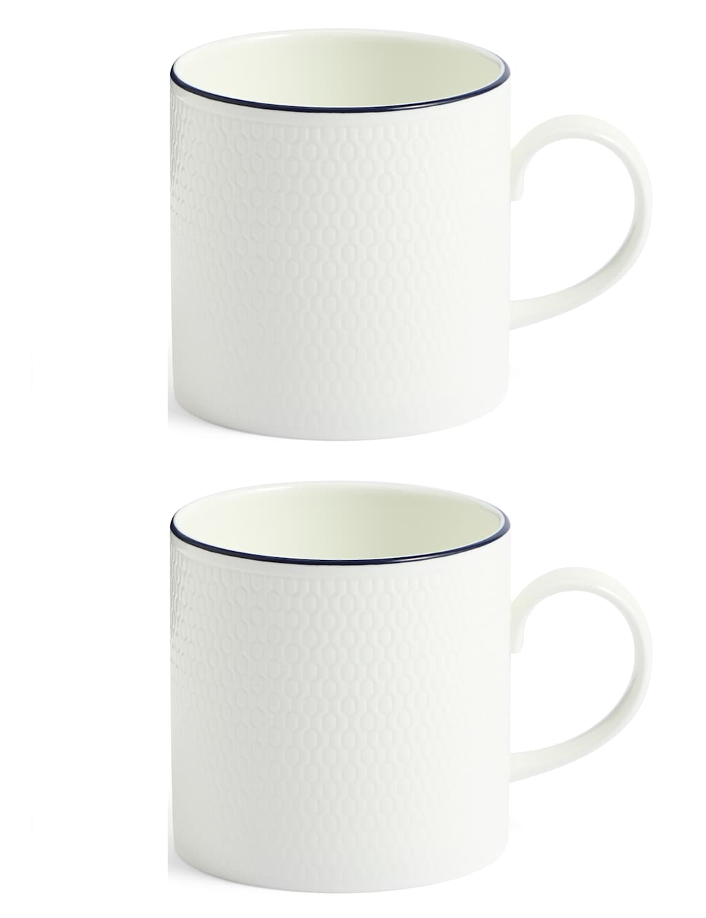2 Piece Wedgwood Gio Blue Mug Set 293ml - White - Available at M&S