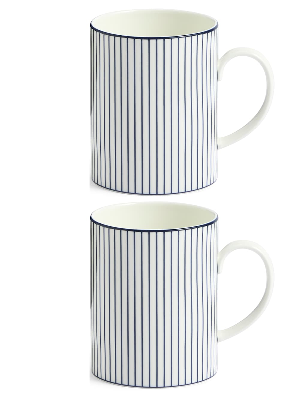 Wedgwood Set of 2 Pinstripe Mugs - Blue Mix - Available at M&S