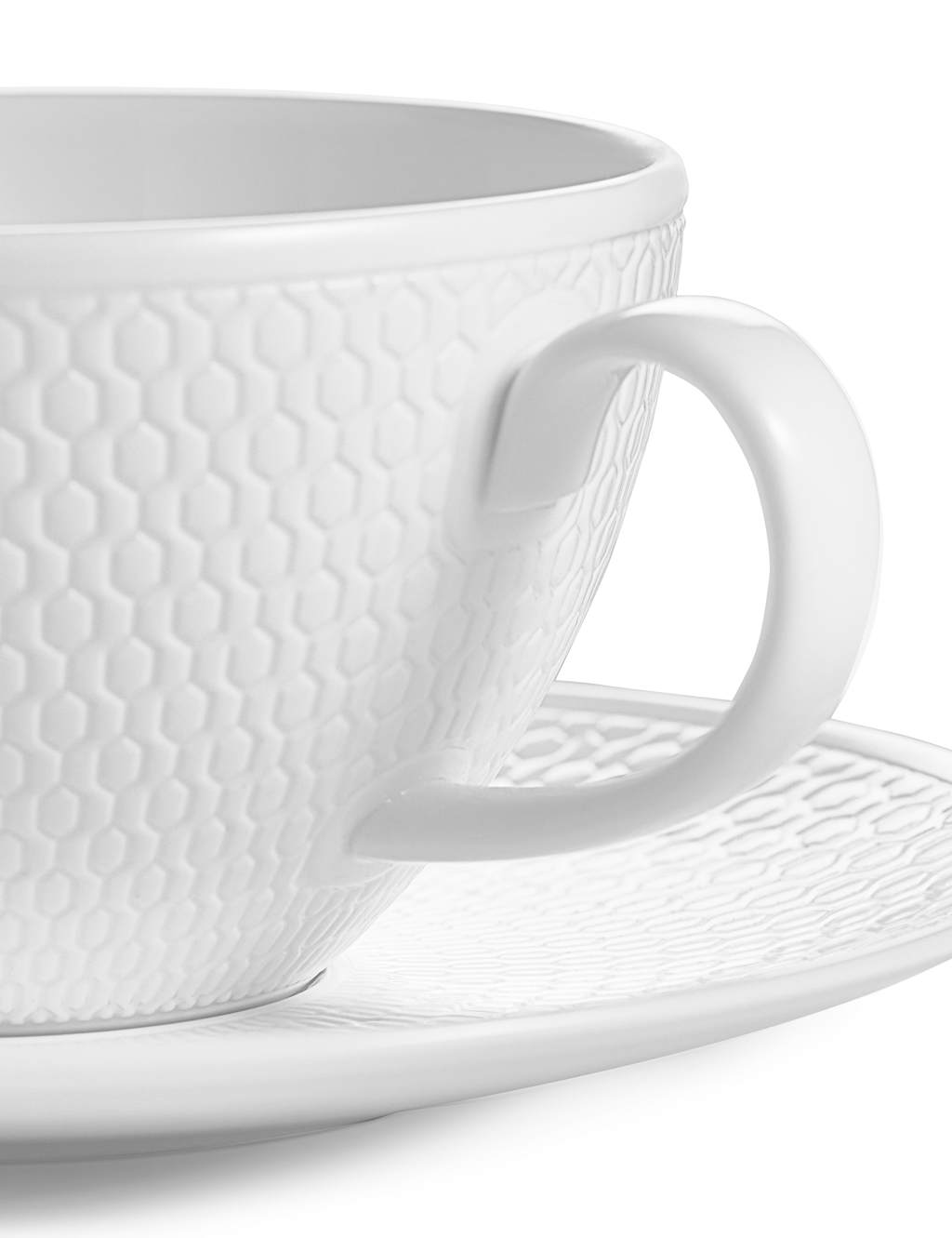 Image of Wedgwood Gio Teacup and Saucer White
