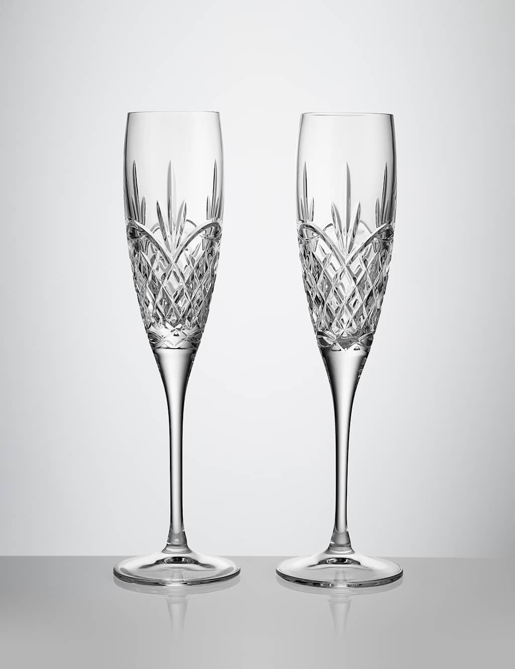 Waterford Set of 2 Crystal Champagne Flutes - Clear - Available at M&S